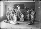 Репетиция выступления большевистского агиттеатра, 1920г. 