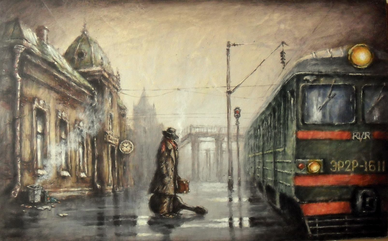 Скорый поезд отправился в 23 часа. Шалаев художник паровоз. Картина поезд Перон люди 19 век. Картины художников вокзал перрон.