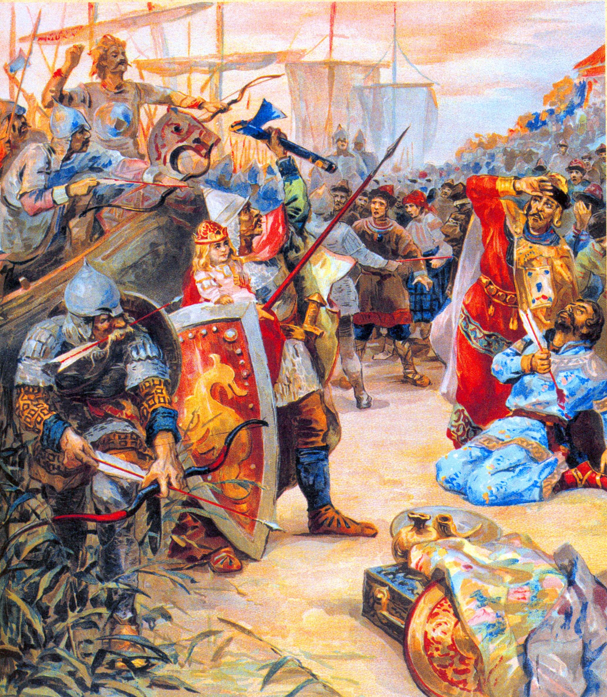 9 век события в истории. Лебедев убиение Аскольда и Дира.