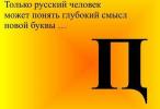 Новая буква русского алфавита