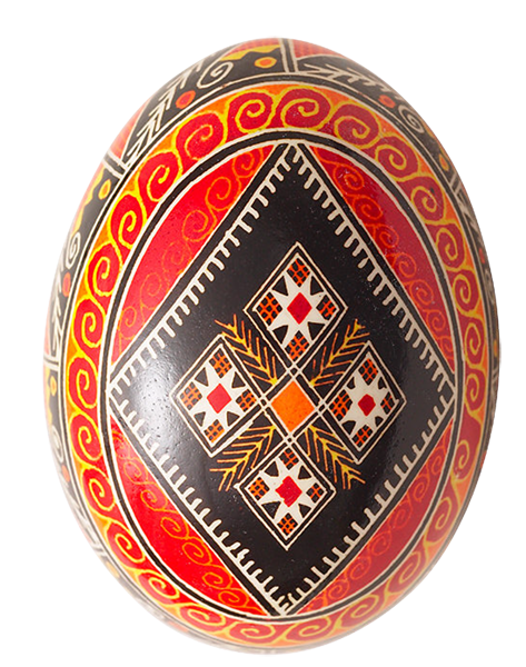 Яйцо с рисунком ромбом